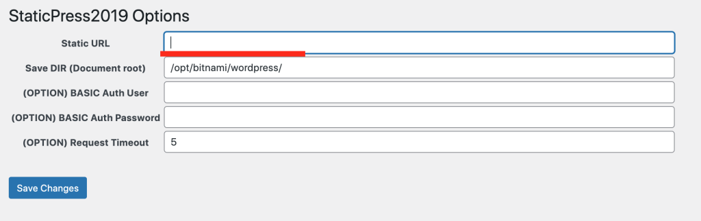 staticpress2019設定